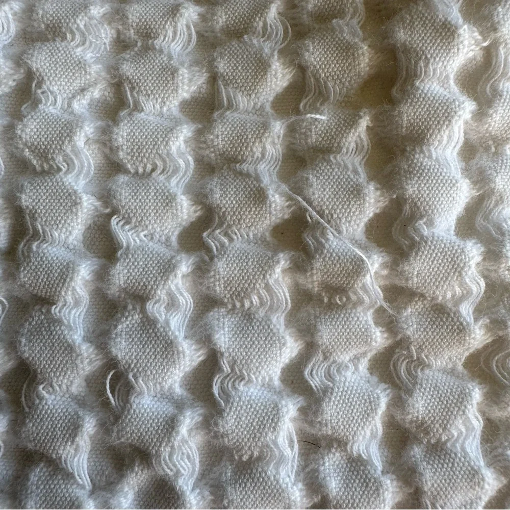 Piscatextil White 100% Cotton Bedspread Coverlet Textured Waffle King 100 X 114